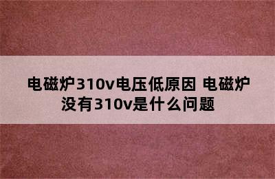 电磁炉310v电压低原因 电磁炉没有310v是什么问题